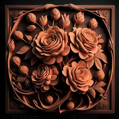 3D model roses (STL)